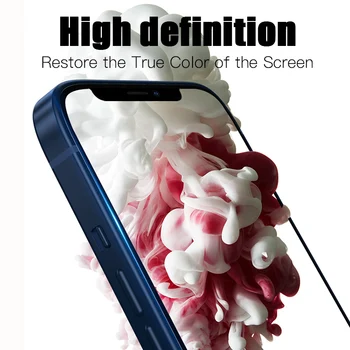 2VNT Visiškai Padengti Grūdinto Stiklo iPhone 7 8 6 6s Plus X Screen Protector, iPhone X XR XS MAX SE 5 5s 11 12 Pro Stiklo