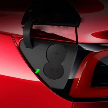 2vnt Įkrovimo lizdas Vandeniui Dulkių Dangtelį Automobilių Apmokestinimo Uosto apsaugos Tesla Model 3 Europos Versija Automobilį, Optikos Reikmenys