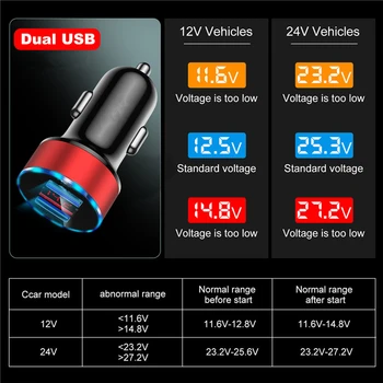 3.1 Automobilinio Įkroviklio Greitai Įkrauti 3.0 Universalus Dual USB Greito Įkrovimo QC 