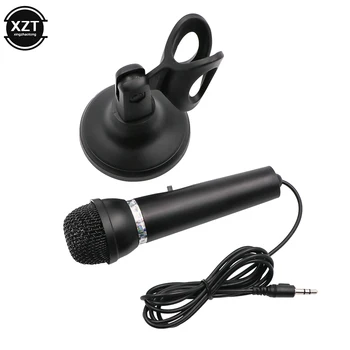 3.5 mm Mikrofoną, už Kompiuterio, Nešiojamojo KOMPIUTERIO Laidinio Karaoke Handheld Microphone Mic-Bazė Dainavimo Įrašymo 3.5 mm aux