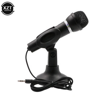 3.5 mm Mikrofoną, už Kompiuterio, Nešiojamojo KOMPIUTERIO Laidinio Karaoke Handheld Microphone Mic-Bazė Dainavimo Įrašymo 3.5 mm aux
