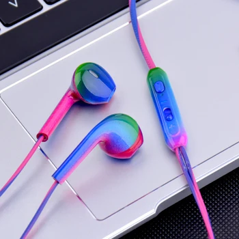 3.5 mm spalvinga In-Ear Ausinės TPE Bass Ausinės Stereo Ausinių ausies telefoną su Laidinio Mic Samsung 