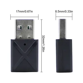 3.5 mm Stereo AUX Belaidžio ryšio Adapteris USB 5.0 