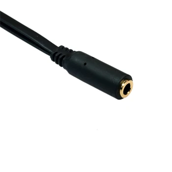 3.5 mm Y Splitter Cable Ausinių Kompiuterio Moterų ir 2 Vyrų Juoda Balta Mic Garso laisvų Rankų įrangą Prie PC Stereo Adapteris
