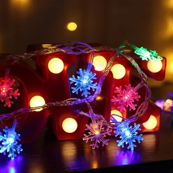3/6/10M LED Žiburiai Kalėdų Snaigės Styginių Šviesos Pasakų String Dekoratyvinis Apšvietimas partijų Vestuvių Kalėdų Eglutė Dekoras, Šviesos