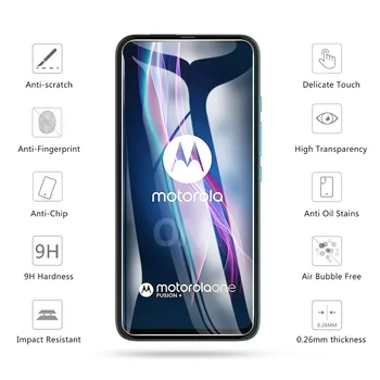 3 Gabalus Grūdintas Stiklas Motorola Vienas Sintezės Plius 6.5 Screen Protector, Moto Vieną Sintezės Plius 2020 Apsauginės Stiklo Plėvelės