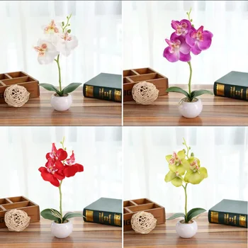 3 Galvutės, Dirbtinis, Netikras Drugelių Orchidėja, Gėlių Užpildyti Gyvenimo Namas Sodo Vestuvių Dekoro Priemonių Gėlių Estetinės Supplie