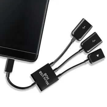 3 In1 Micro USB OTG Uosto Žaidimas Pelės, Klaviatūros Adapteris Kabelio 