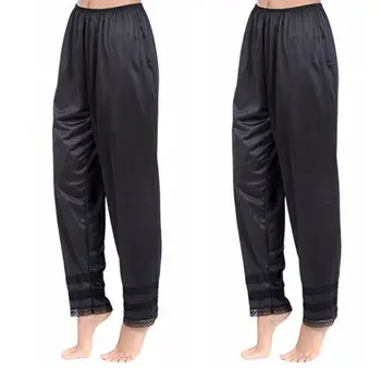 3 Spalvų Moterų Minkštas Slydimo Linijinės Pižama Sleepwear Naktį Nuosėdos Lounge Pants Plius Dydis M-2XL