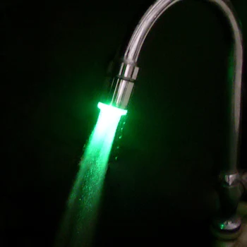 3 Spalvų RGB Švyti Temperatūros Jutiklis LED Dušo Maišytuvas, Šviesos, Vandens Dušo Galvutė Stream Kriaukle Bakstelėkite Vonios kambarys, Virtuvės Reikmenys