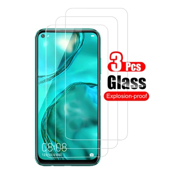 3 Vnt screen protector for huawei P40 Lite Grūdinto stiklo apsauga 