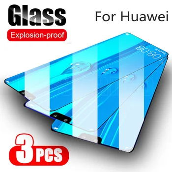 3 VNT Screen Protector for Huawei Y Y9 9 2019 Grūdintas Stiklas Huawei Y5 Y 5 Y6 Y 6 Pro Y7 Y 7 Premjero Y9 Premjero 2019 Glas Filmas