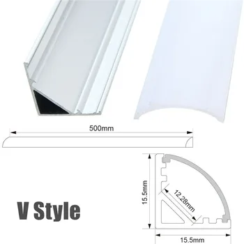 30/50cm LED Juostelė Šviesos U/V/YW-Stiliaus Formos LED Juostelė LightAluminum Kanalo Savininkas Pieno Padengti Baigti Apšvietimo Reikmenys