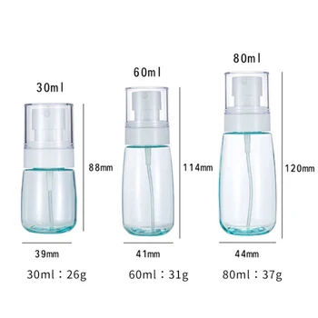30/60ML Nešiojamas Mini Stiklo Butelis Tuščias Butelis Kosmetika Buteliuose Dažų Purškimo Butelis Inhaliatoriaus Vonios kambarys Muilo Dozatoriai
