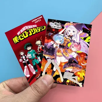 30 lapų/set Anime Haikyuu!! Mano Herojus akademinės bendruomenės NUMYLĖTINIS į FRANXX RE:Zero LOMO Kortelių Mini Poastcard