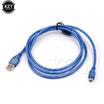 30cm 150cm 3m 5m 1pcs USB 2.0 Type A Male į Mini 5P Male Mini 5P USB Kabelis Folija+Pintas Ekranas duomenų kabelis