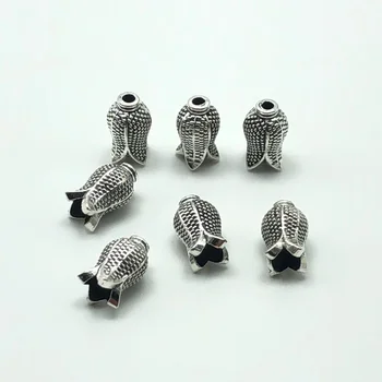 30pcs Arabų Musulmonų maldos karoliukai senovės sidabro tulpių formos jungtis papuošalai padaryti kutus 