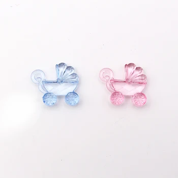 30pcs Pink, Blue Mini Baby Vežimo Baby Shower Naudai Krikštynos Šalies Naudai Dekoro Gimimo Skelbimas Pyragas Dovanų Dėžutėje Papuošalai