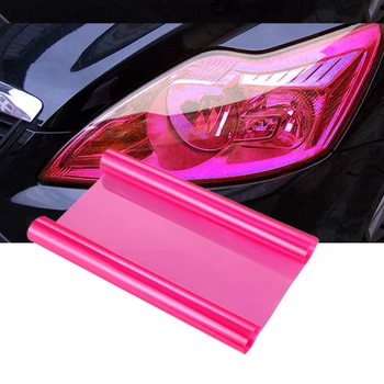 30X60 Cm, Rožinė Automobilių Lipdukas Dūmai Rūko Žibintas priekinis žibintas užpakalinis žibintas Atspalviu Vinilo kinas Lapas Automobilių Apdailos Lipdukai Automobilio Stiliaus