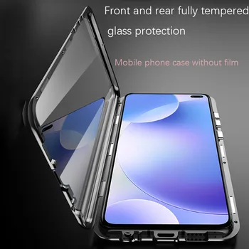 360 Magnetinės Metalo Adsorbcijos Atveju Xiaomi Redmi 10X K30 K20 Pastaba 9 8 7 9S Pro 8T Už Xiaomi 10 CC9 10 Pastaba 9T Pro 9 A3 Dangtis