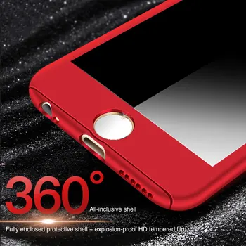 360 Pilnas draudimas atsparus smūgiams Atveju iPhone 8 7 6 6S Plus SE 2020 m., 5 5s Apsaugine danga 
