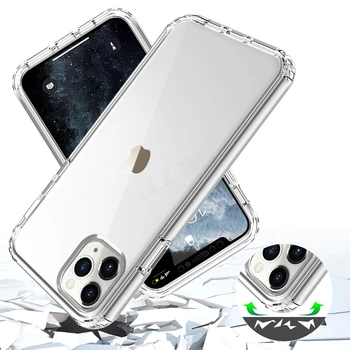 360 Screen Protector Silikono Atveju iPhone, 11 Pro Xs Max X Xr 8 Plius 7 6S 6 SE2 atsparus smūgiams Telefono Dangtelį iPhone Mini 12