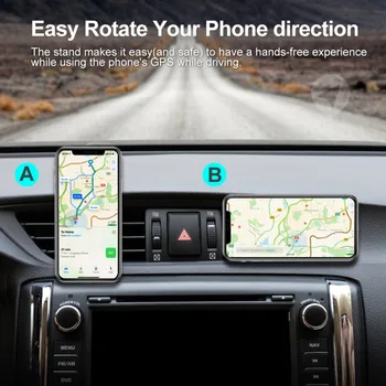360 Sukimosi Magnetinio Automobilinis Telefono Laikiklis iPhone Samsung Magnetas Kalno Automobilio Savininkas Telefono Automobilinis Telefono Laikiklis Stovėti Accessories