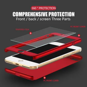 360 Telefoną Atveju Xiaomi A2 8 9 Lite SE Mi Pastaba 3 Atvejai Dėl Redmi 8 6 6A Pro 5A 5 Plus Pastaba 7 5 8 9 Pro 8T Dangtis Su Stiklu
