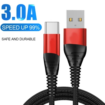 3A USB-C Greito Įkrovimo Kabelis 0.5/1/2/3m, Mikro usb Įkroviklis Dienos Laidą 