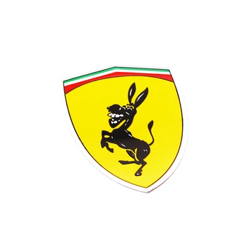 3D Aliuminio Donkey Logotipą, Automobilių Langų Kūno Lipdukas Juokingi Metalo Ženklelis Lipdukas Emblema Decal Reikmenys 