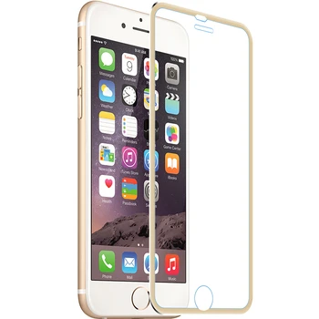 3D Aliuminio Lydinio Grūdintas Stiklas iPhone 6 6S 7 8 Plus SE 2 Full Screen Protector Dėl 