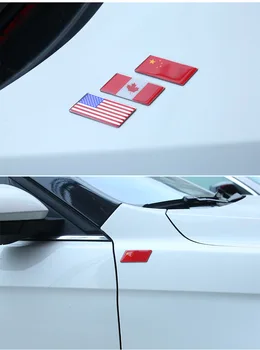 3D Aliuminio Metalo Japonija, Pietų Korėja, JAV, Turkija, Ispanija, Indonezija, Vietnamas Italija Ukrainos vėliavą, Ženklelį Emblema Auto Automobilių Lipdukai Lipdukas
