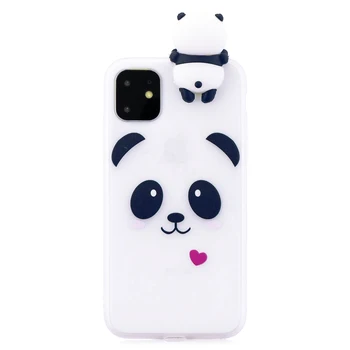 3D Animaciją Panda Atveju IPhone, SE 2020 m., Plonas, atsparus smūgiams gaubtas, skirtas 