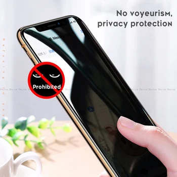 3D Anti Spy Grūdintas Stiklas iPhone 6 6S 7 8 Plus XS XR 11 Pro MAX Apsaugoti Privatumą Screen Protector, iPhone 6S 7 8 11 Stiklas