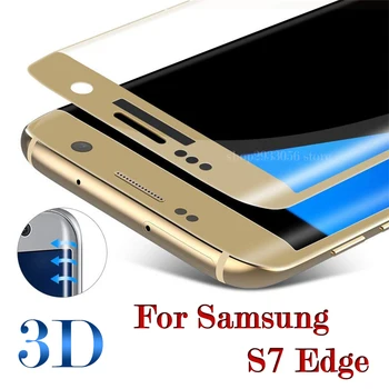 3D Apsauginis Stiklas Ant Samsung Galaxy S7 Kraštas Grūdintas Stiklas S7edge S 7 Glas Screen Protector Cover Apsaugos tremp
