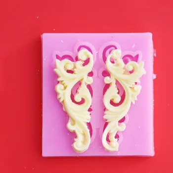 3D Baroko Slenka Paramos Pyragas Sienos Silikono Formos Minkštas Tortas Dekoravimo Priemonės, Saldainiai Molio Šokolado Gumpaste Liejimo formos