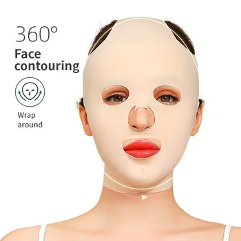 3D Daugkartinio naudojimo Kvėpuojantis Grožio Moteris Raukšlių Lieknėjimo Tvarstis V Shaper Full Face Lift Miego Kaukė
