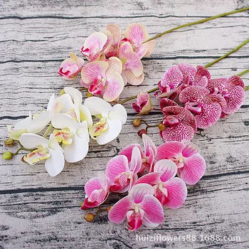 3D Dirbtinių Drugelių Orchidėja, Gėlių Netikrą Drugys flor Orchidėja Gėlė Namų Vestuvių PASIDARYK pats Apdailos Nekilnojamojo Touch Namų Dekoro Flore