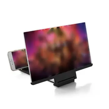 3D ekranas mobiliojo telefono stiprintuvo 12 colių HD vaizdo didinamojo stiklo projektorius Praktinių nešiojamieji projektoriai