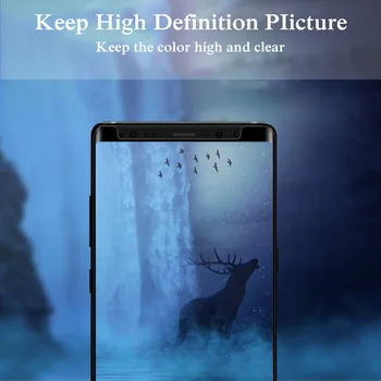 3D Full Dangtelis Juodas Samsung Galaxy S6 S7 Krašto S8 S9 Plus Pastaba 7 8 9 Grūdintas Stiklas Ekrano apsaugos Note9 Kino Stiklo