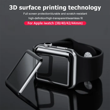 3D Grūdintas Stiklas Apple Žiūrėti Serija 1 2 3 4 Screen Protector Apsauginės Plėvelės iwatch 44mm 40mm 38mm 42 mm, iPhone XS