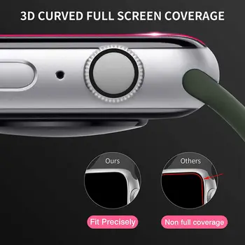 3D Grūdintas Stiklas Screen Protector for Apple Žiūrėti Serijos 6 5 4 SE 44mm 40mm Visiškai Padengti Apsaugine Plėvele, skirta iWatch 3 2 42mm 38mm