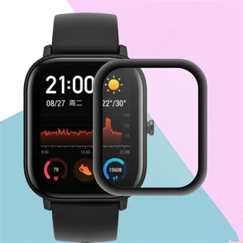 3D Išlenkti Krašto Visišką Minkštas Aišku Apsaugine Plėvele Padengti Xiaomi Amazfit GTS Smart Watch LCD Screen Protector, Darbuotojas