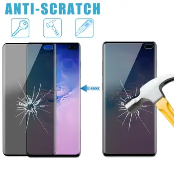 3D Išlenkti Privacy Screen Protector For Samsung Galaxy S10 Plius S20 S10e 10 Pastaba Plius 20 Ultra Grūdintas Stiklas Anti Spy Peeping