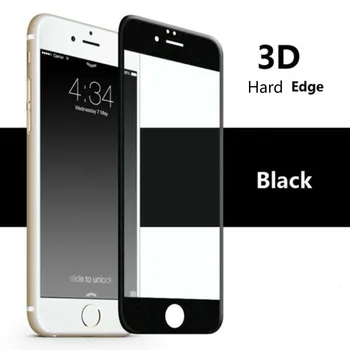 3D Išlenkti Sunku krašto Pilnas draudimas Screen Protector, iPhone 6 7 8 plius Grūdintas stiklas filmas 