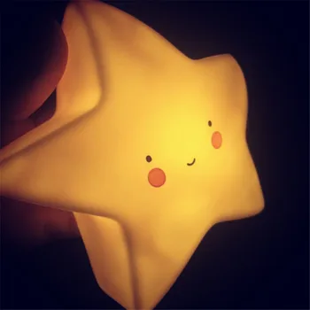 3D Led Naktį Lempos Kūdikių, Vaikų Kambario Puošmena Lova Žaislas Miegamojo Puošmena Žvaigždės Formos Šviesos Baby LED Vaikų Nakties Šviesos