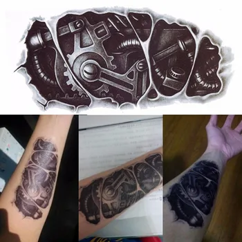 3D mechaninė rankos tvirtinimo veržlė tatuiruotė lipdukas vyrų rankos vertus kūno warterproof Laikina Tatuiruotė tatuagem
