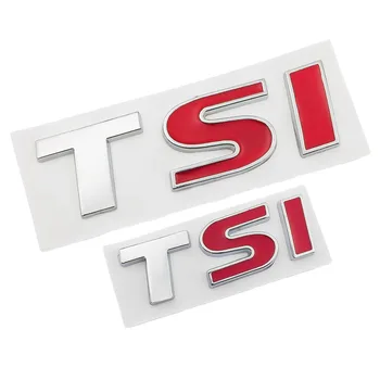 3D Metalo Raudona Sidabro TSS Logotipas, Emblema Automobilių Stilius Ženklelis, Lipdukas, Decal VW Volkswagen Tiguan Polo Golf 4 5 6 MK6 Passat B5 B6