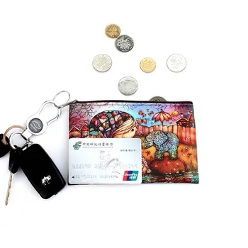 3D monetos rankinėje Pelėda Dramblys Moterų animacinių filmų nulis, piniginės Ponios sankabos keitimas rankinėje Moteris Užtrauktukas monetas, maišelis, maišelis