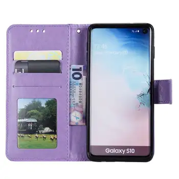 3D Pelėda PU Odos Flip Case For Samsung galaxy S10 S10E A3 A5 A6 A7 J4 J6 Plius A8 A9 j3 skyrius J5 J7 2017 2018 Piniginės Padengti Rubisafe Atveju